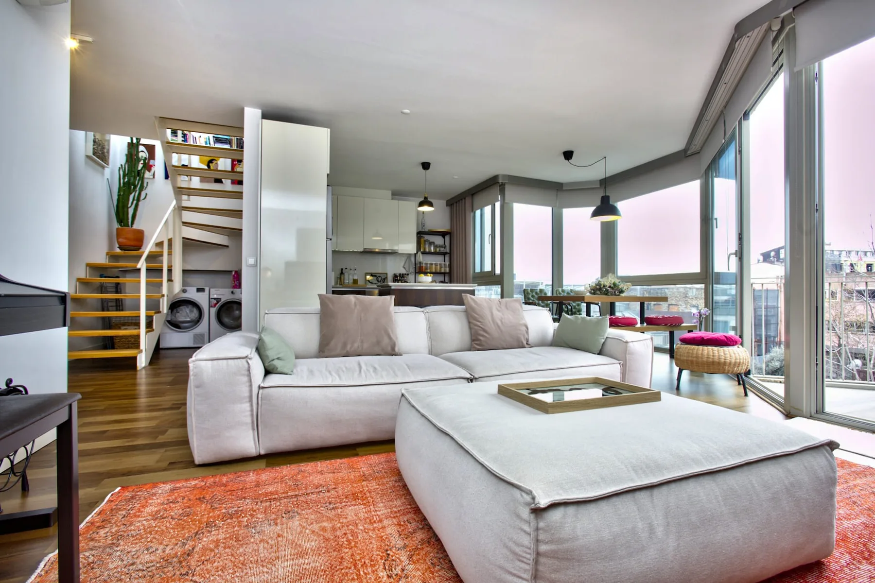 For Sale: Terraced Duplex at Hacımimi Gardens, living room & duplex staircase